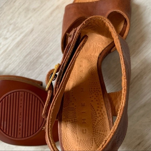 Chie Mihara Leather Block Heel Sandals, Size 36 - Picture 7 of 10